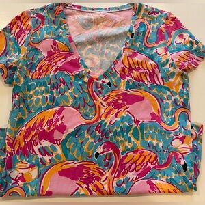Lilly Pulitzer short sleeve blouse, size Small.